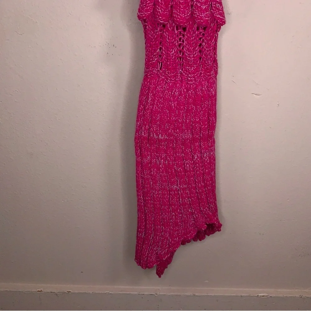 Fuchsia Pink Crocheted Knit Mermaid Blanket Barbiecore Gift Sensory